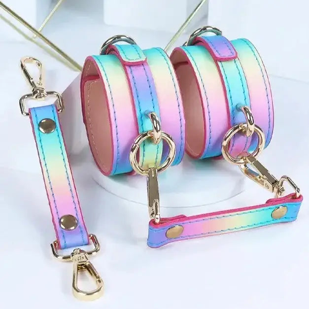 Bondage toy 8-piece rainbow shimmer set