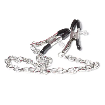 Nipple play toy adjustable clamps w/ chain (2 colors)