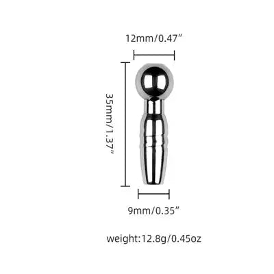 Sounding & urethral play toy ball head cum thru penis plugs