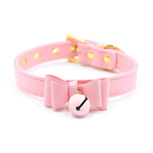 Wearables clothing bow & bell choker collar (4 colors)