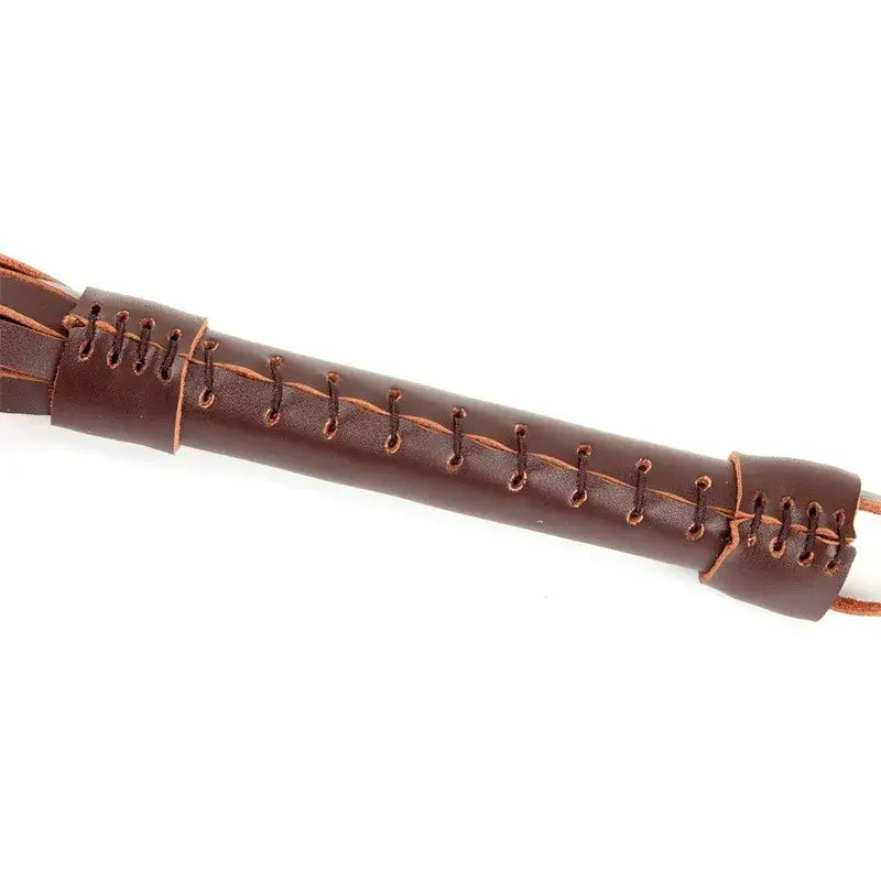 Impact play toy brown genuine leather flogger