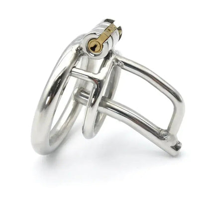 Chastity toy chaste bird stainless steel cum-thru penis