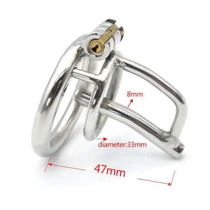 Chastity toy chaste bird stainless steel cum-thru penis