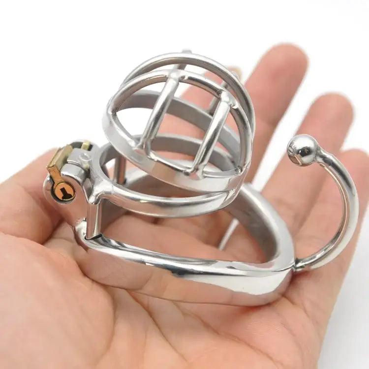 Chastity toy chaste bird small cock cage with base arc ring