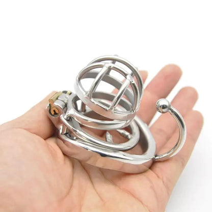 Chastity toy chaste bird small cock cage with base arc ring