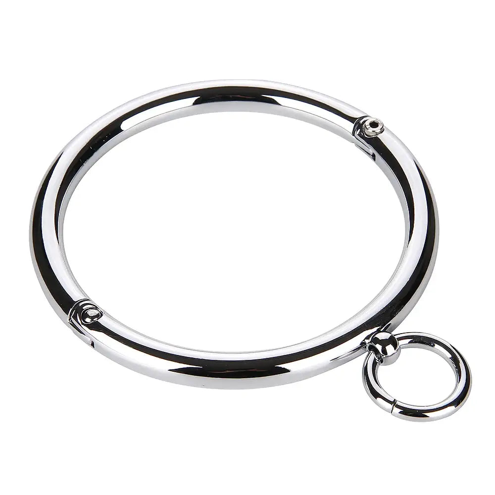 Wearables toy circular polished stainless steel collar