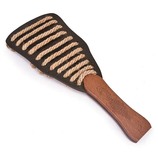 Impact play toy cowhide hemp rope paddle