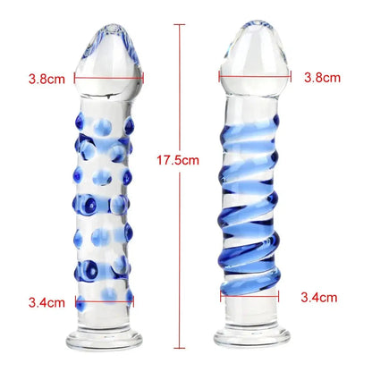 Dildos toy crystal and blue glass (2 styles)