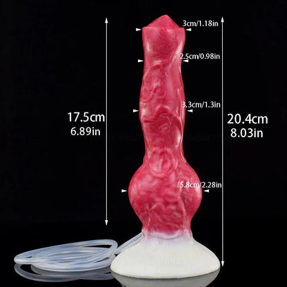 Dildos toy small squirting silicone wolf dildo w/ suction