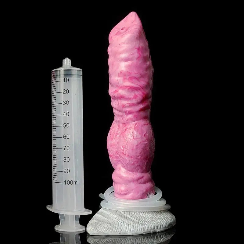 Dildos toy small squirting silicone wolf dildo w/ suction