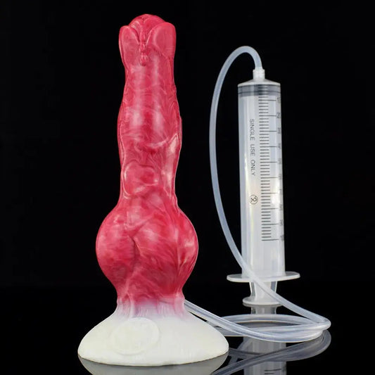 Dildos toy small squirting silicone wolf dildo w/ suction
