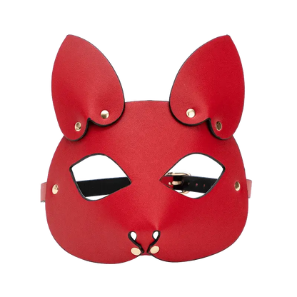 Wearables clothing leather animal masks in black or red (16