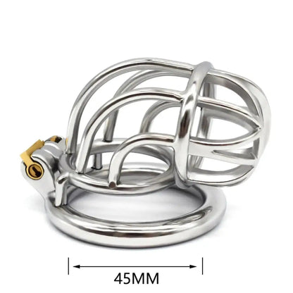 Chastity toy lockable stainless steel cock cage