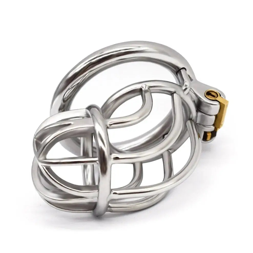 Chastity toy lockable stainless steel cock cage