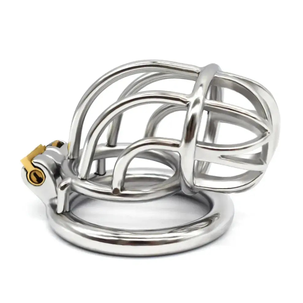 Chastity toy lockable stainless steel cock cage