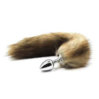 Anal play toy luxurious faux fox tail butt plug (5 colors)