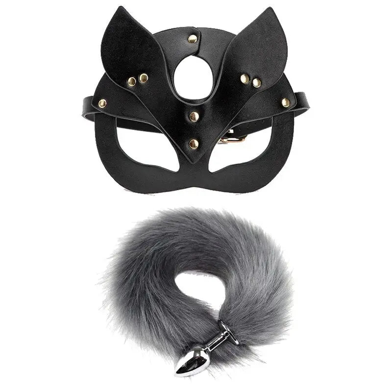 Anal play toy mask and tail sets (4 options)