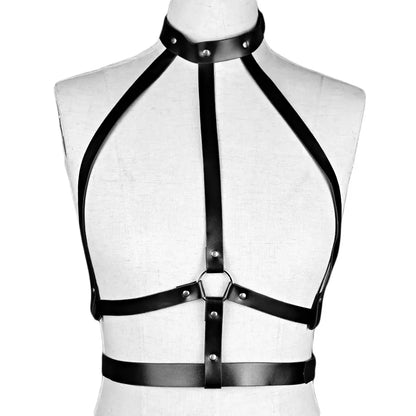 Wearables jewelry minimal pu leather harness