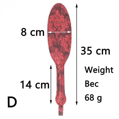 Impact play toy mischief patterned slapper paddle (9 styles)