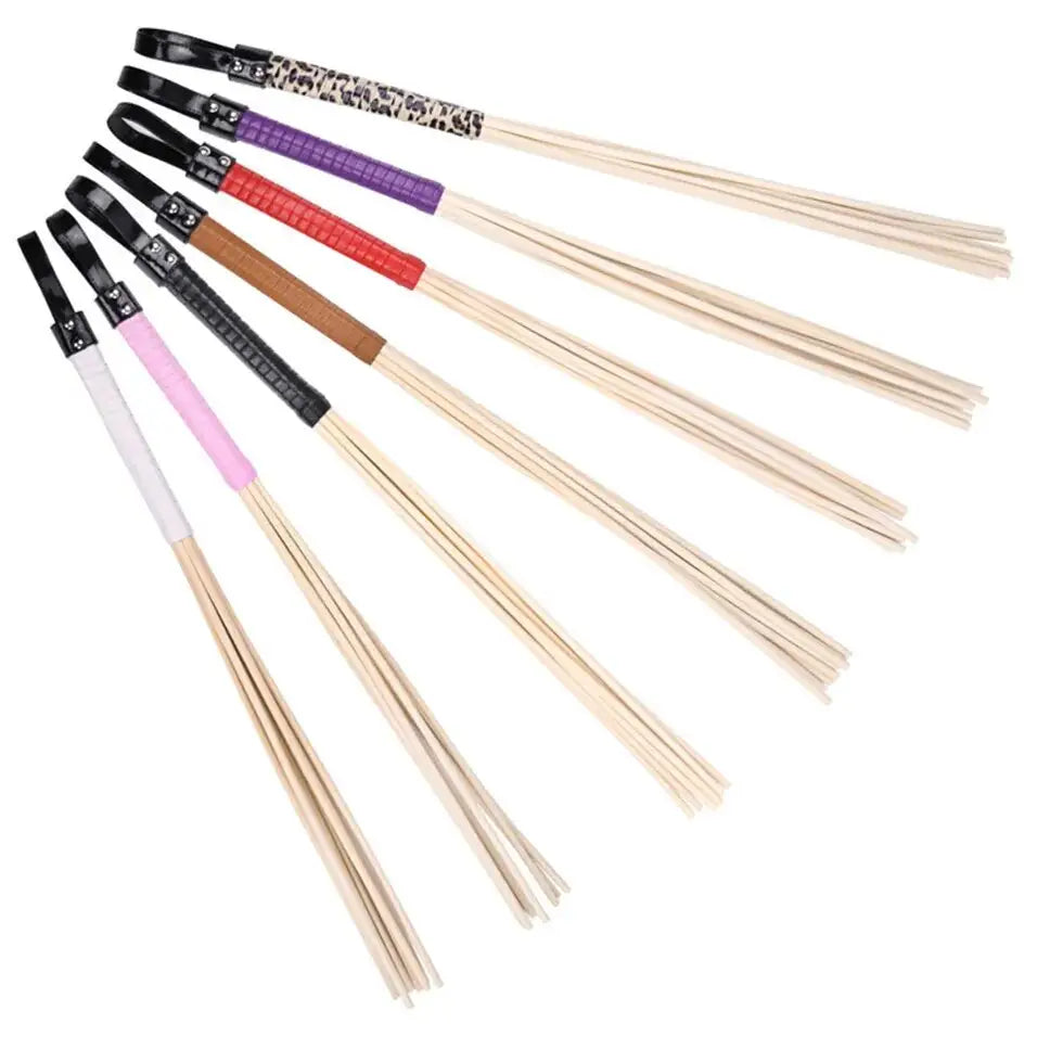Impact play toy natural rattan cane (5 handle colors)