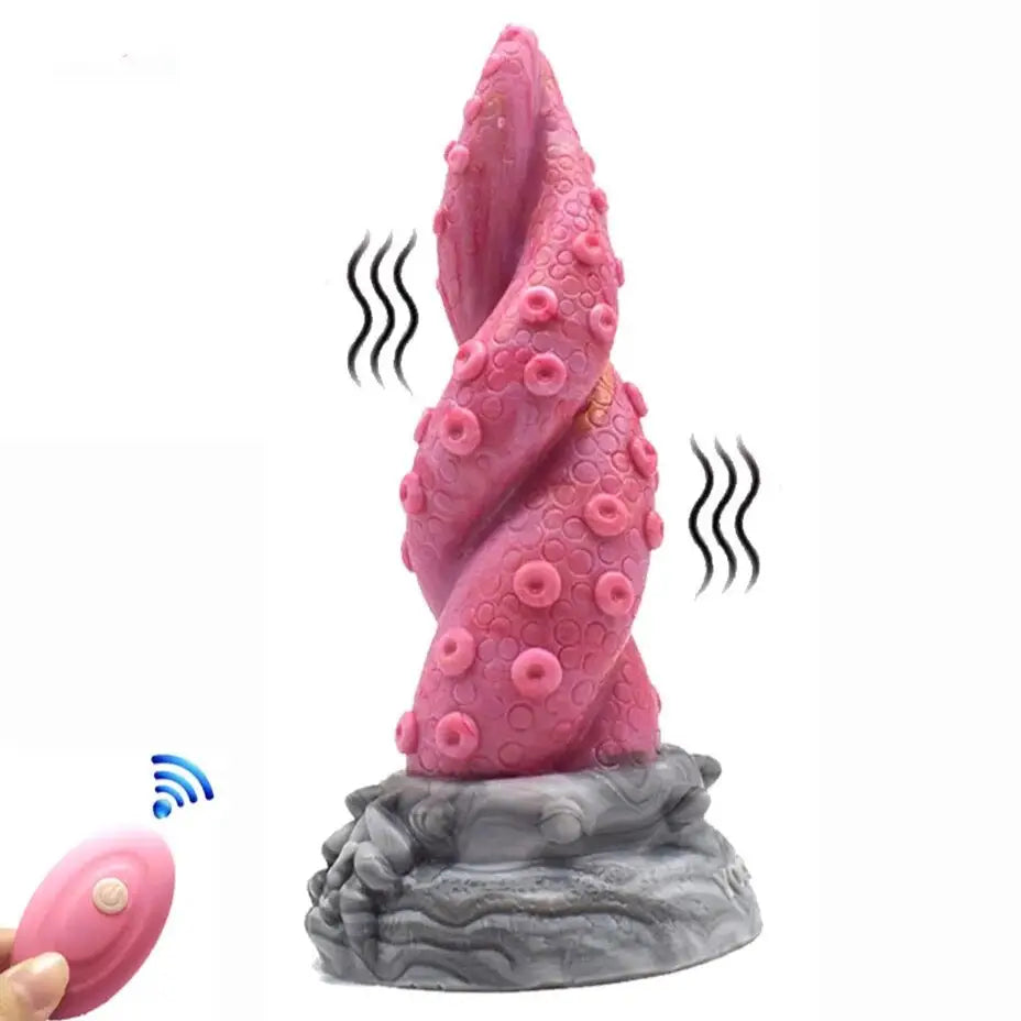 Dildos toy remote control vibrating tentacle fantasy dildo