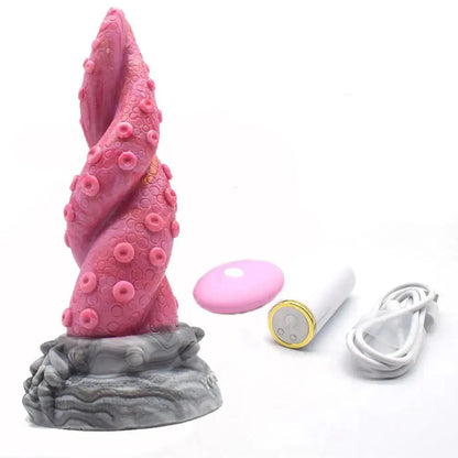 Dildos toy remote control vibrating tentacle fantasy dildo