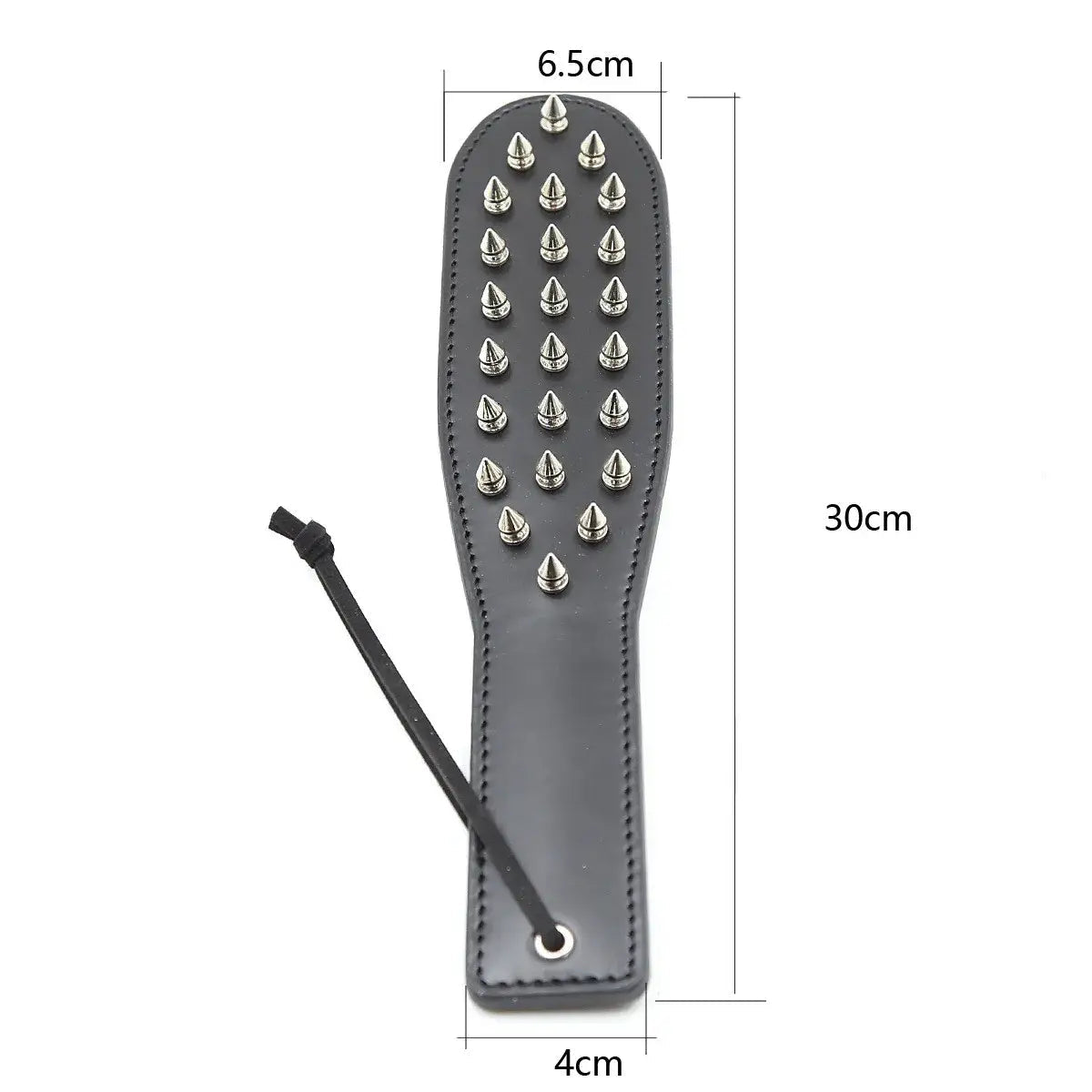 Impact play toy sharp spiked pu leather paddle