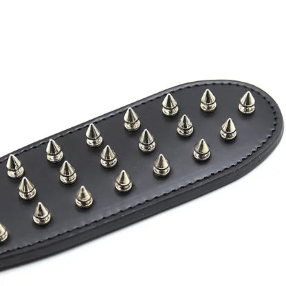 Impact play toy sharp spiked pu leather paddle