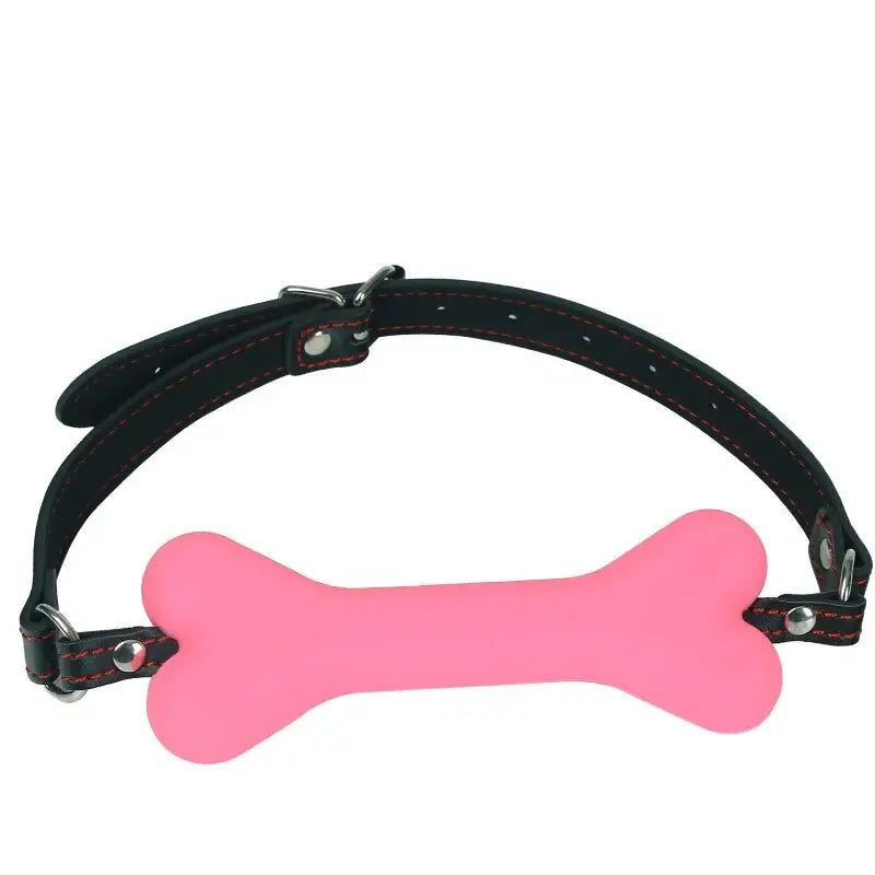 Bondage toy soft silicone dog bone gag (3 colors)