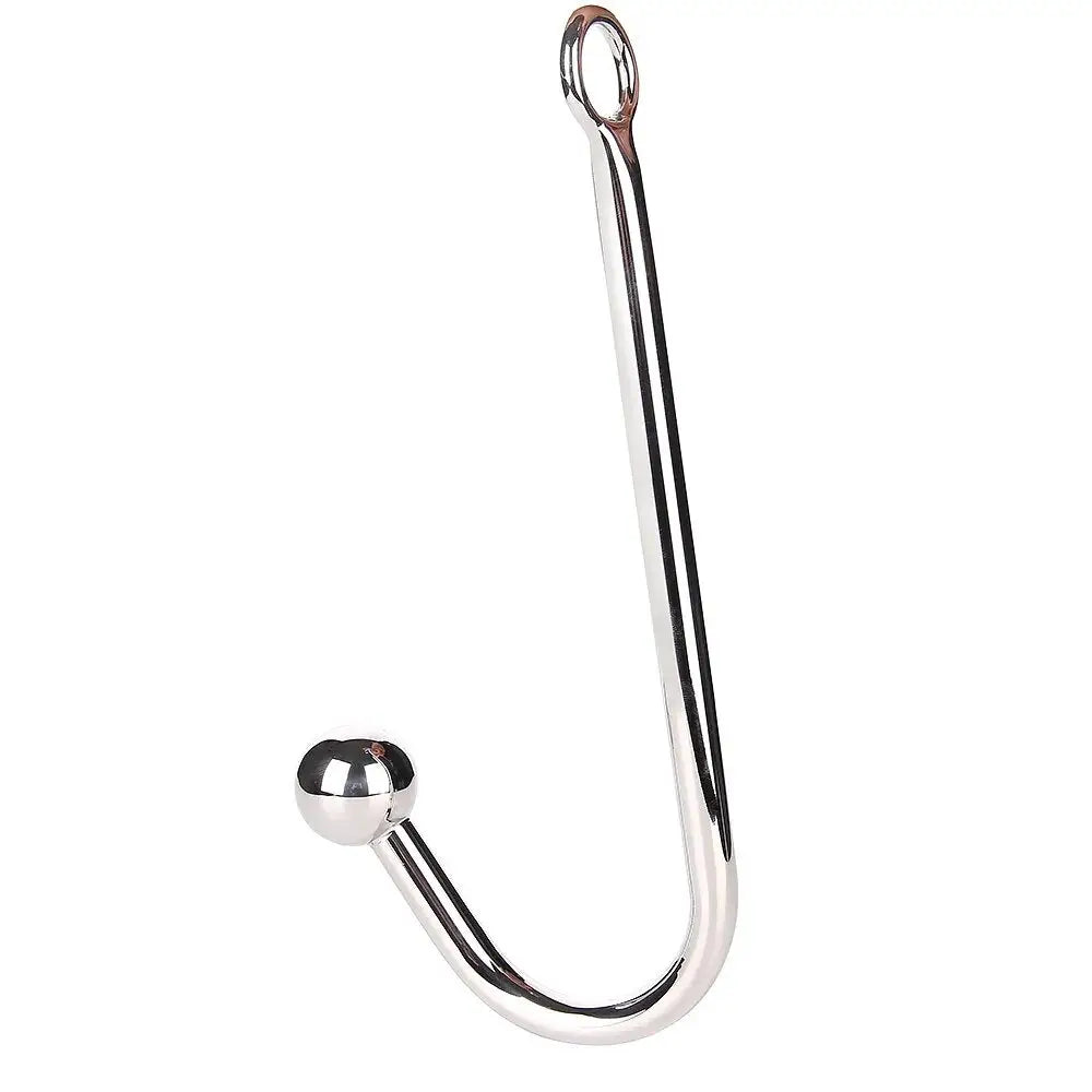 Anal play toy stainless steel hook 1.1875’’ ball