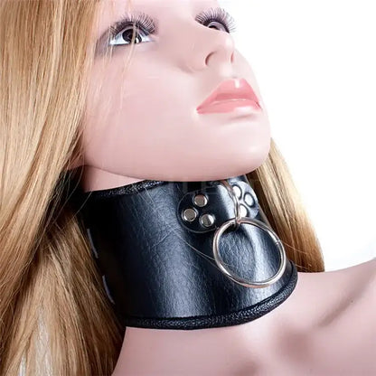 Bondage toy tight arm and body binder harness collar