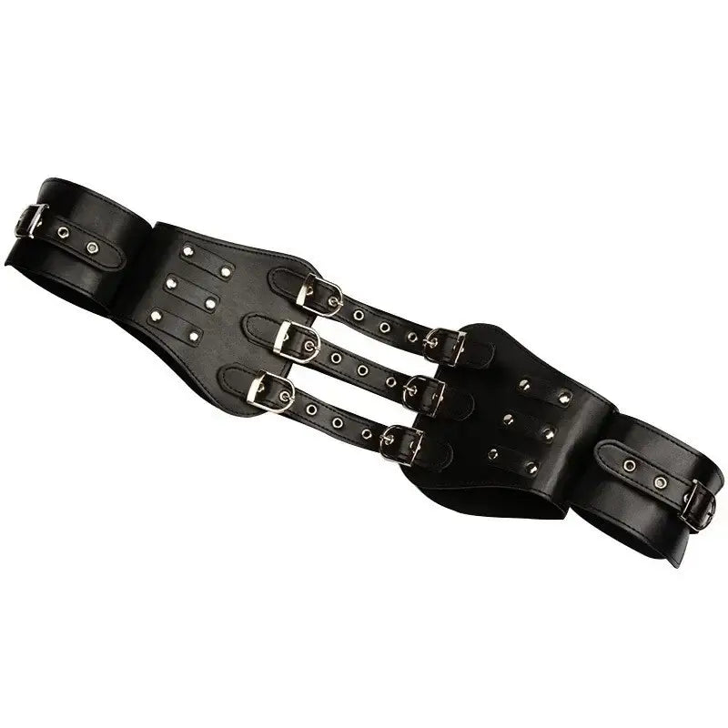 Bondage toy tight arm and body binder harness collar